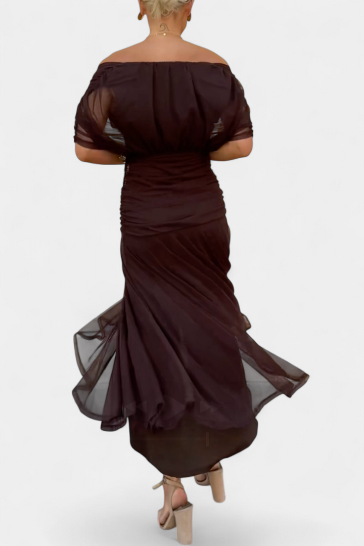 Florielle | Long Floral V Neck Dress