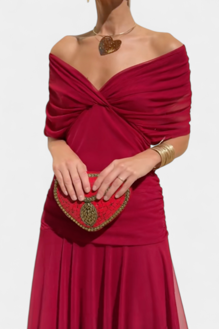Florielle | Long Floral V Neck Dress