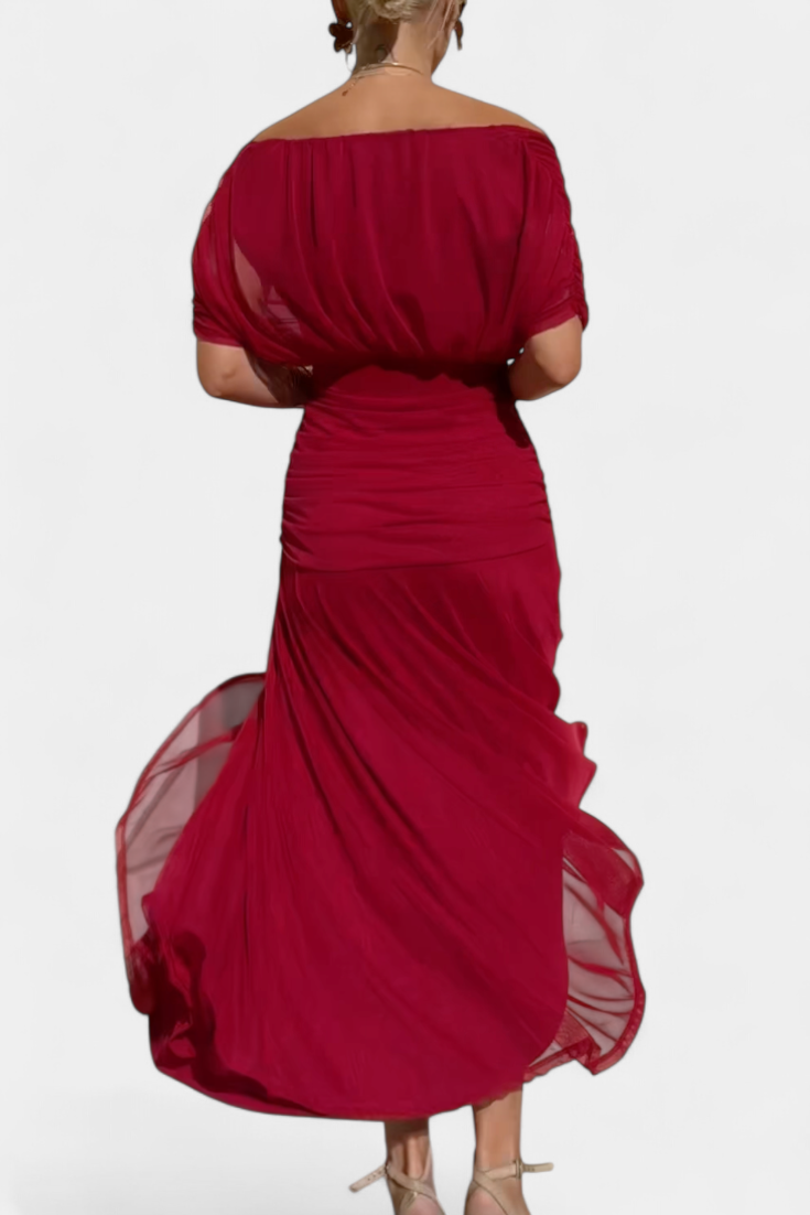 Florielle | Long Floral V Neck Dress