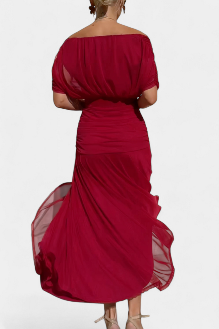 Florielle | Long Floral V Neck Dress