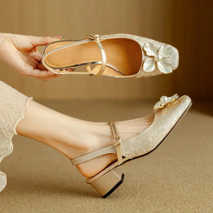 Marcella | Floral Mary Jane Pumps