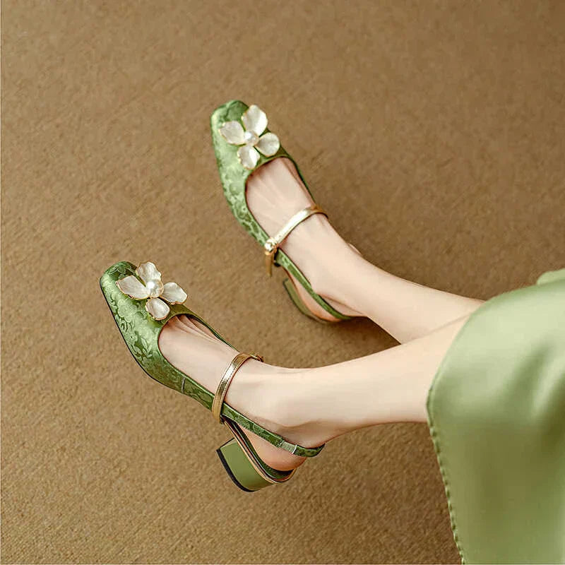Marcella | Floral Mary Jane Pumps