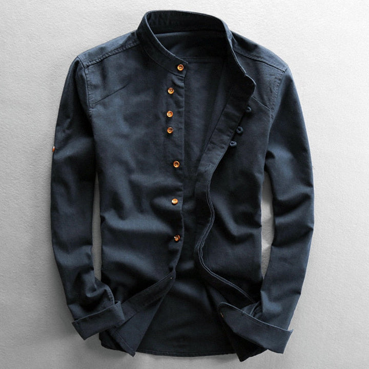 Kazuto | Japanese-Inspired Linen Cotton Shirt