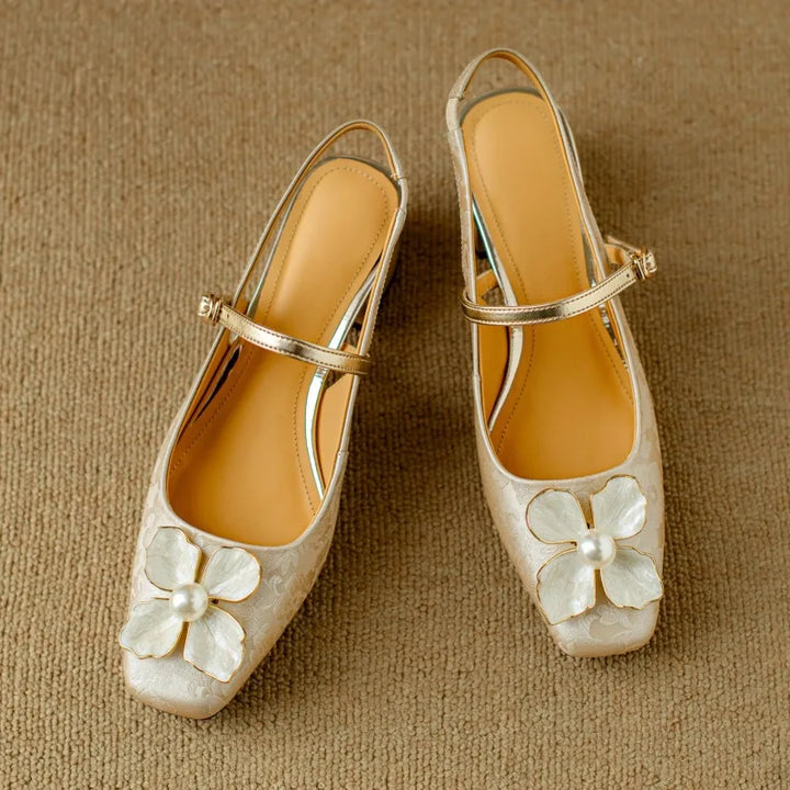 Marcella | Floral Mary Jane Pumps