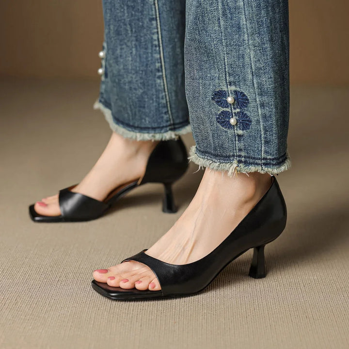 Valentina | Leather Heels
