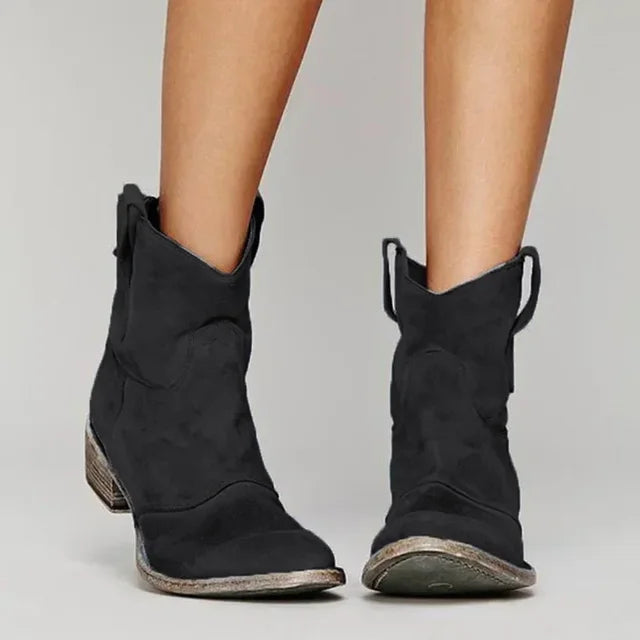 Clara | Vintage Cowboy Ankle Boots