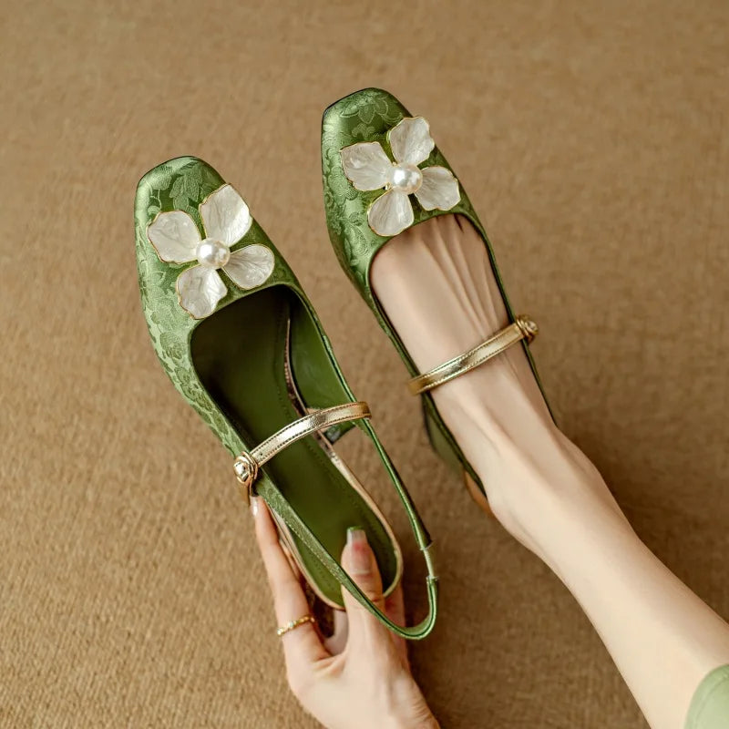 Marcella | Floral Mary Jane Pumps