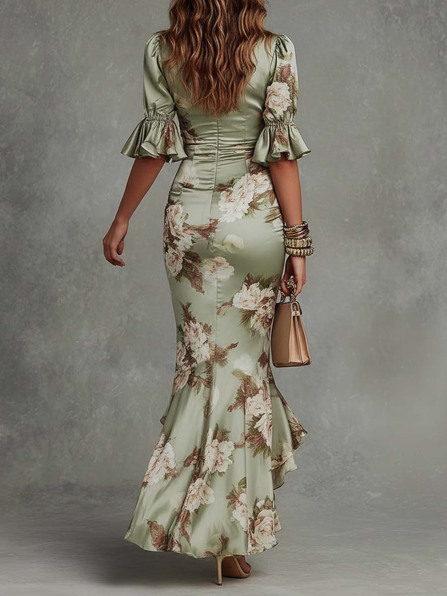 Annelise | Elegant Floral Midi Dress
