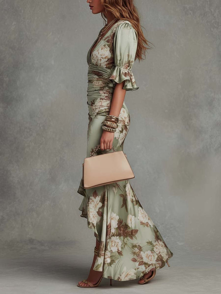 Annelise | Elegant Floral Midi Dress
