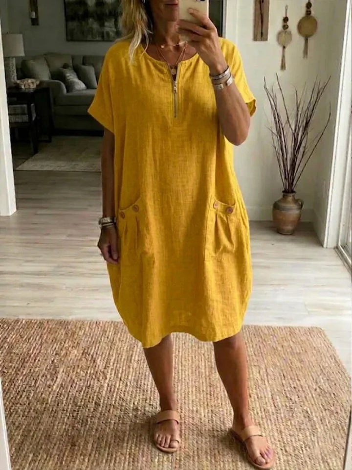 Eva | Zip-Front Maxi Dress