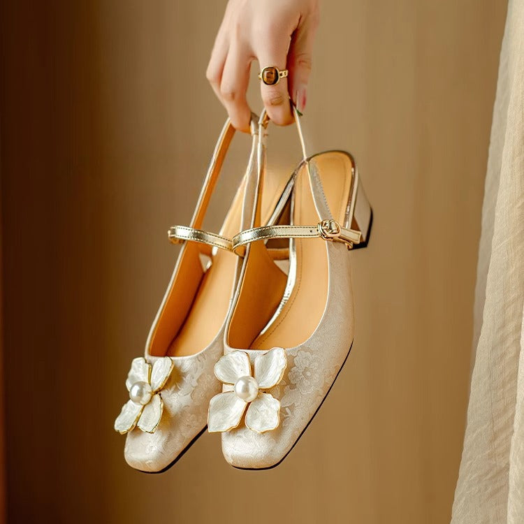 Marcella | Floral Mary Jane Pumps