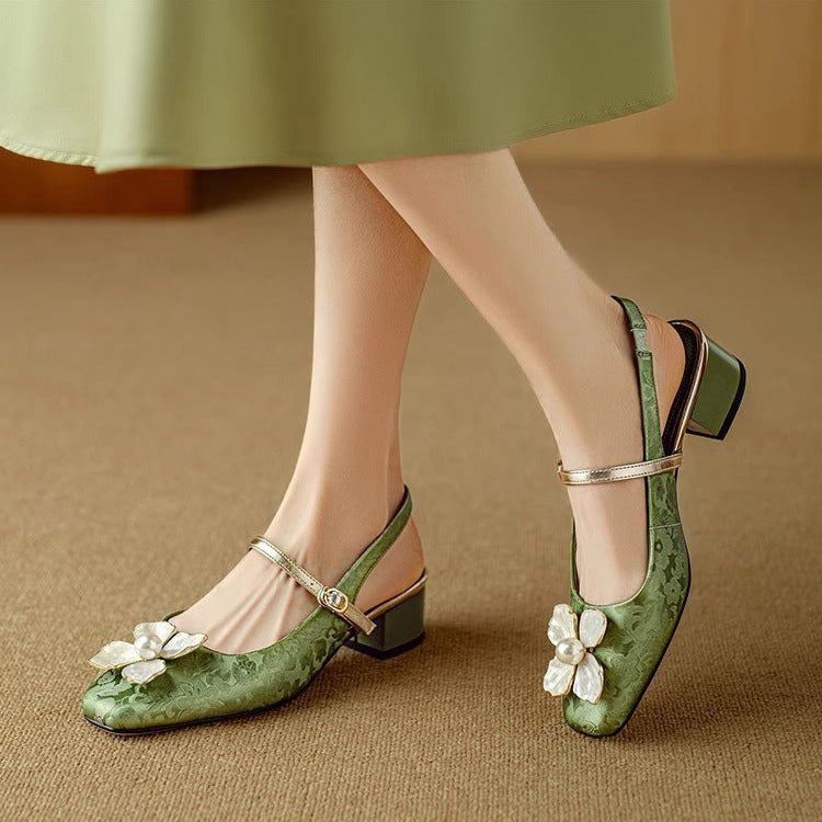 Marcella | Floral Mary Jane Pumps