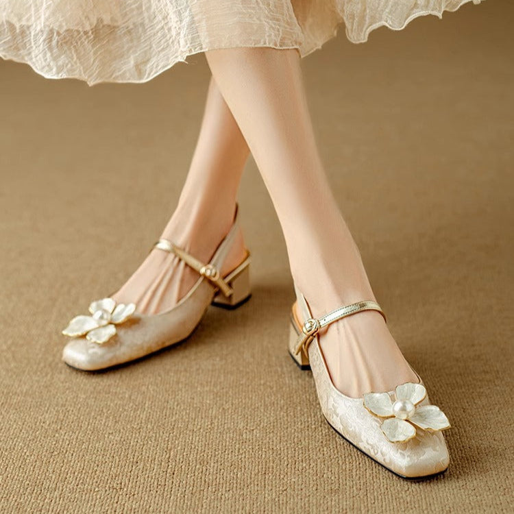 Marcella | Floral Mary Jane Pumps