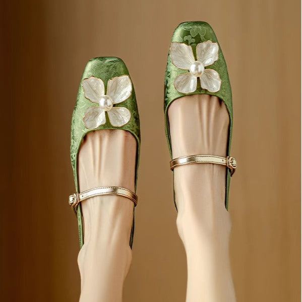 Marcella | Floral Mary Jane Pumps