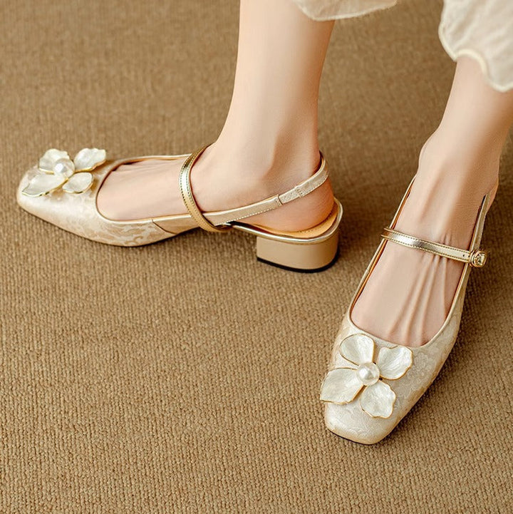 Marcella | Floral Mary Jane Pumps