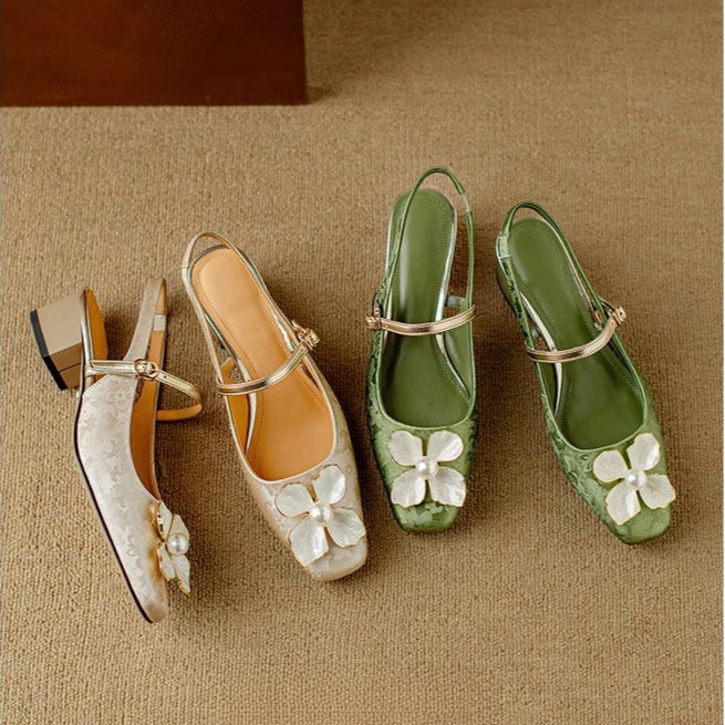 Marcella | Floral Mary Jane Pumps