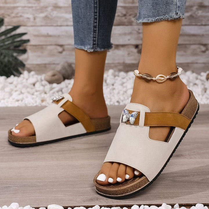 Bella | Butterfly Rhinestone Comfort Slippers