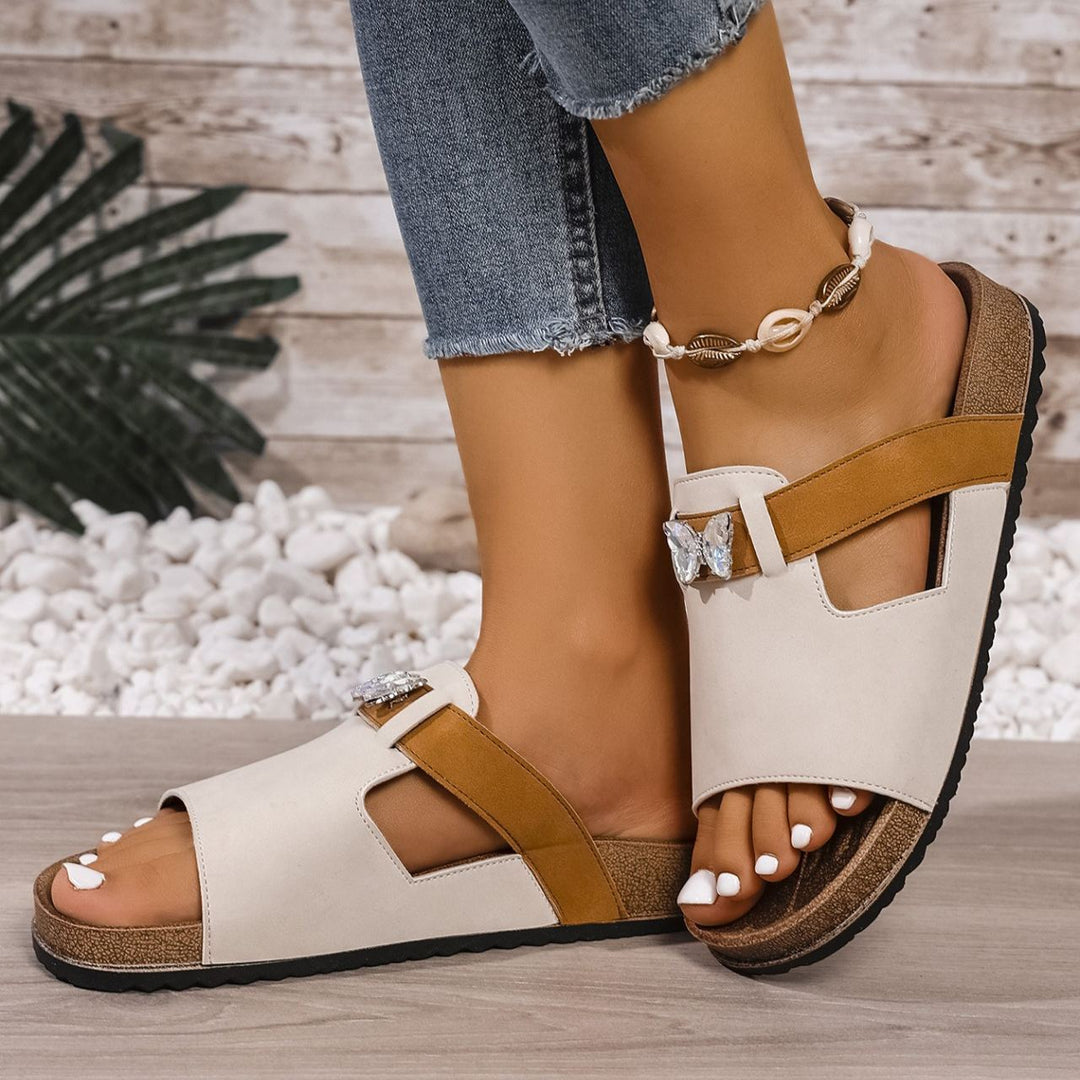 Bella | Butterfly Rhinestone Comfort Slippers