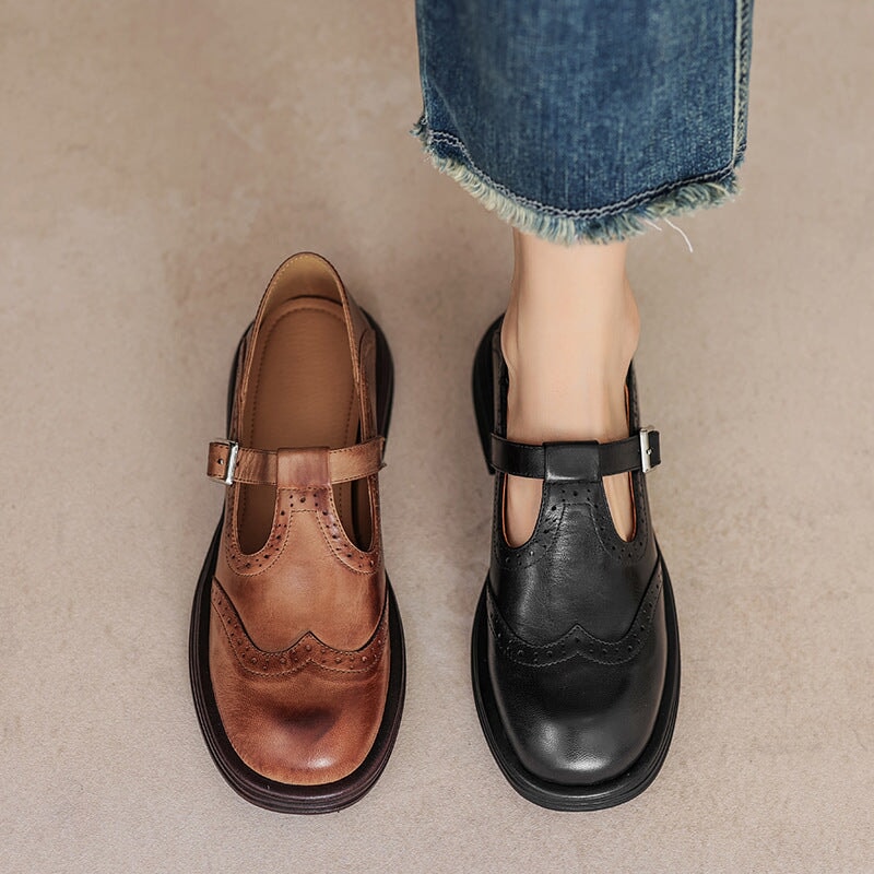 Elowen | Classic Leather Mary Jane Shoes