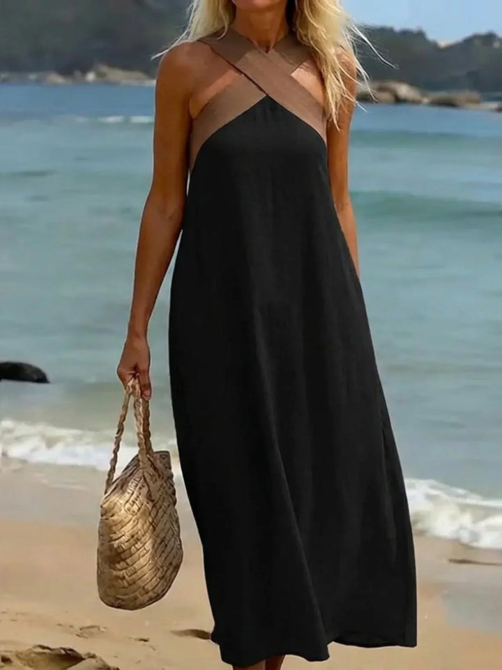 Clara | Wrap-Front Maxi Dress