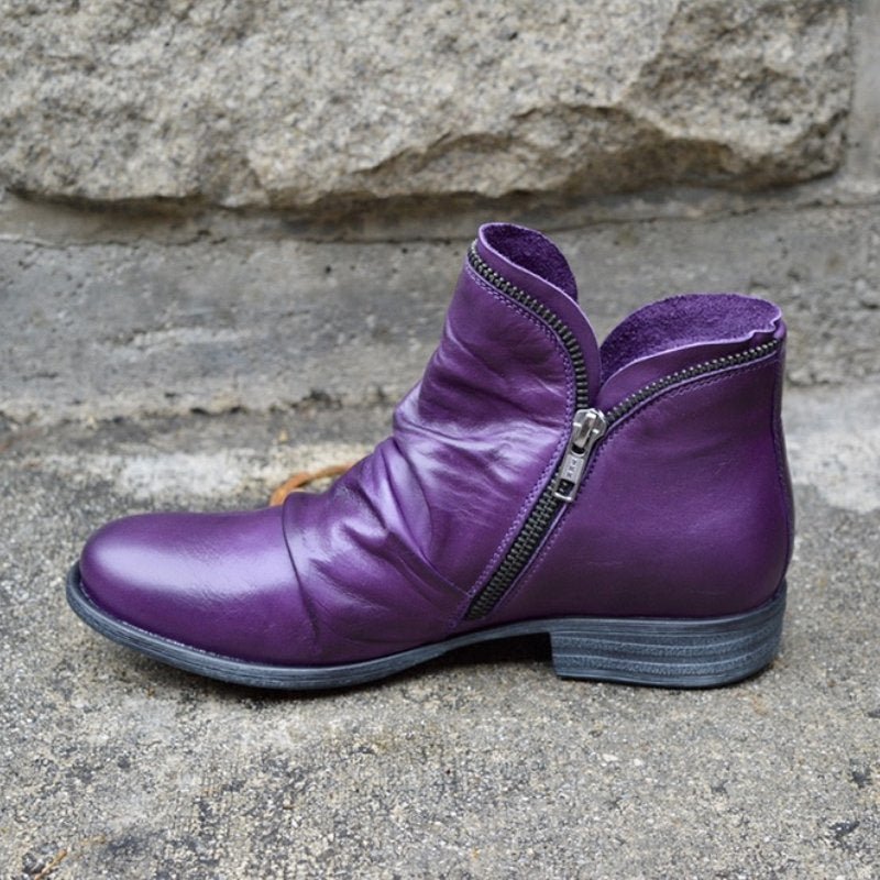 Michaela | Autumn Leather Ankle Boots